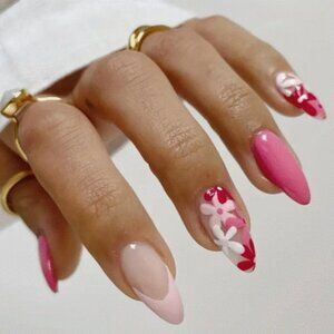 Beautiful press-on or glue-on nails.